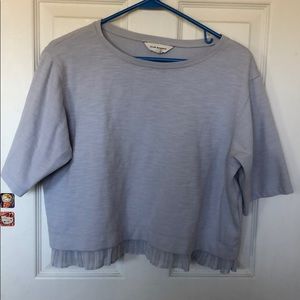 Club Monaco Ruffle Trim Shirt